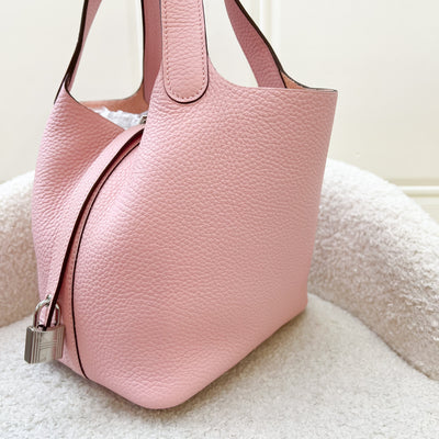 Hermes Picotin 18 in Rose Sakura Clemence Leather and PHW