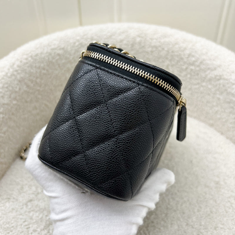 Chanel Classic Small Vanity in Black Caviar and LGHW