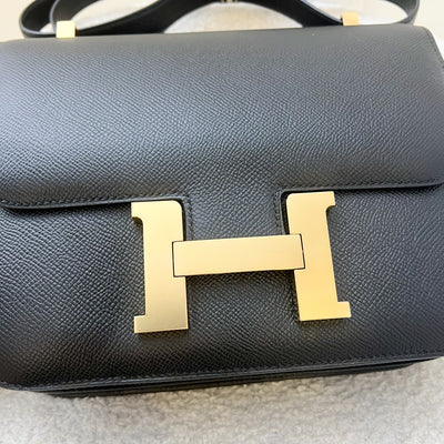 Hermes Constance 24 in Noir Black Epsom Leather and GHW