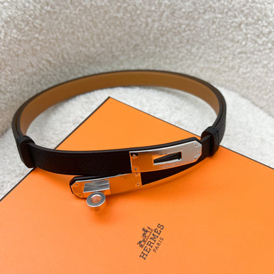 Hermes Kelly 18 Belt in Black Epsom Leather and PHW