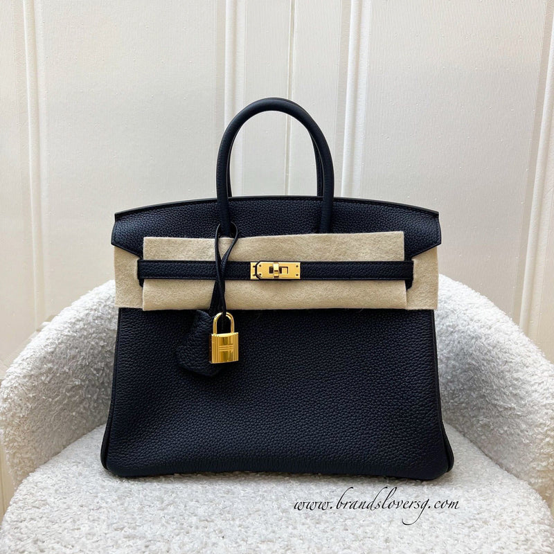 Hermes Birkin 25 in Black Noir Togo Leather and GHW