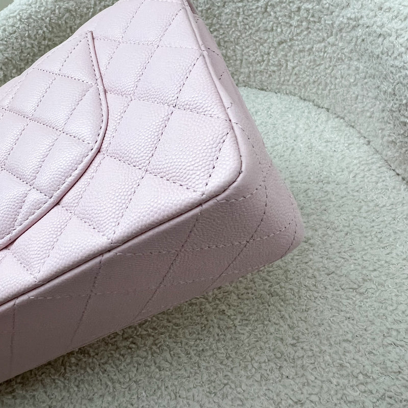 Chanel Medium Classic Flap CF in 22S Light Pink Caviar and LGHW