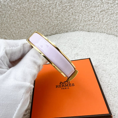 Hermes Clic Cadenas Bracelet in Rose Dragee Enamel Sz PM