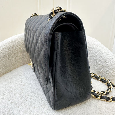 Chanel Jumbo Classic Flap DF in Black Caviar and GHW