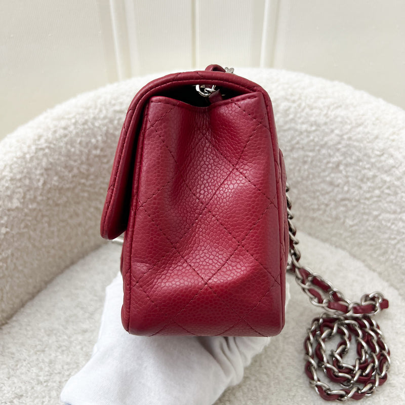 Chanel Classic Square Mini Flap in Red Caviar and SHW