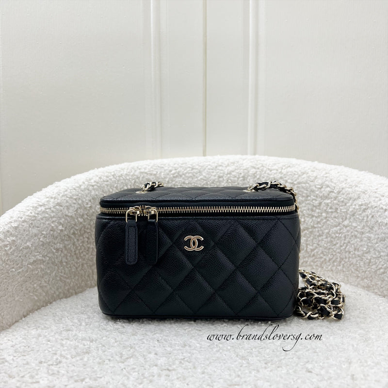 Chanel Classic Small Vanity in Black Caviar and LGHW