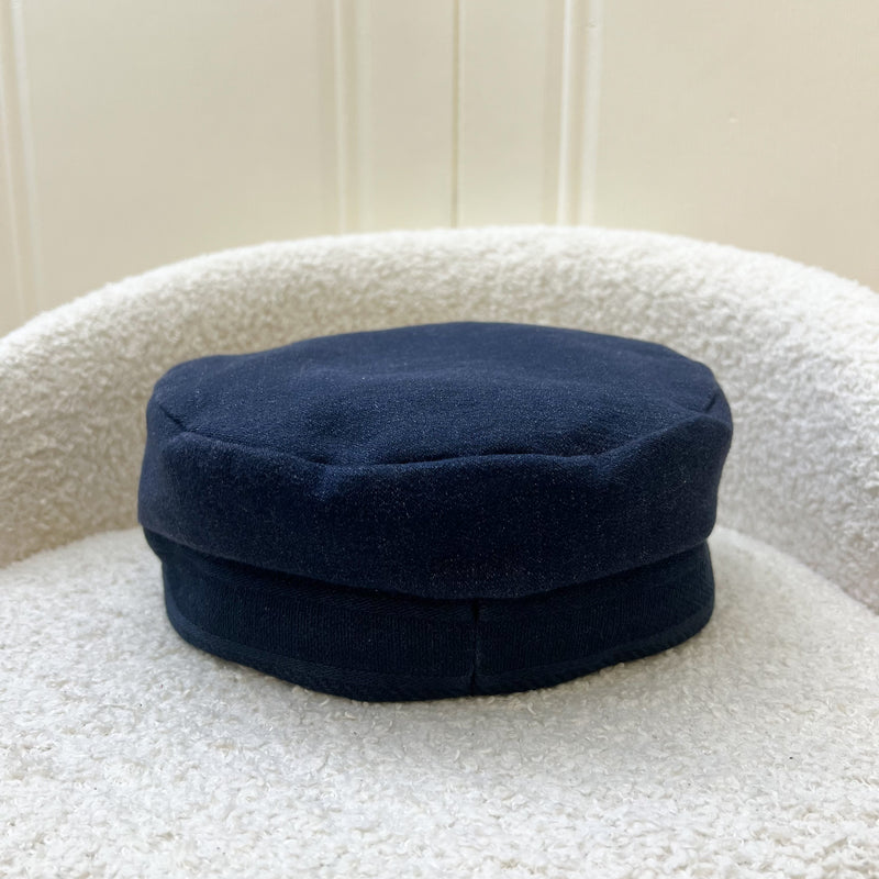 Dior Pageboy Cap in Navy Sz 58