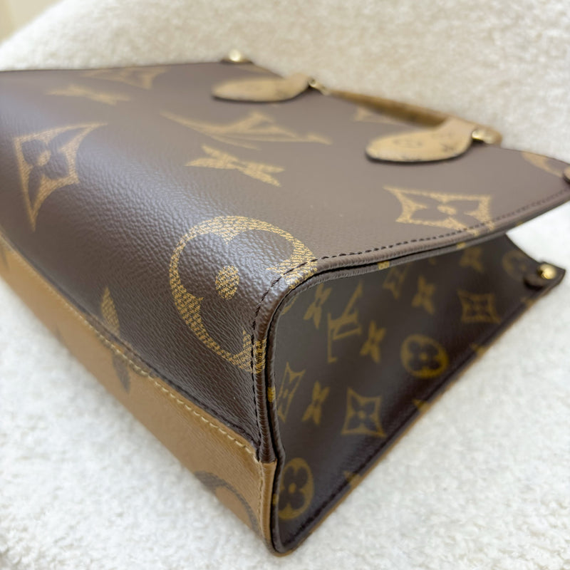 LV Onthego PM in Monogram and Reverse Monogram Canvas and GHW