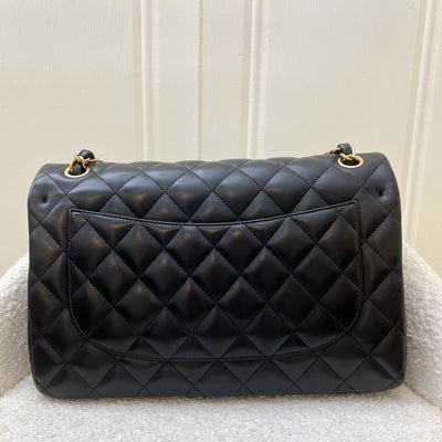 Chanel Jumbo Classic Double Flap DF in Black Lambskin and GHW