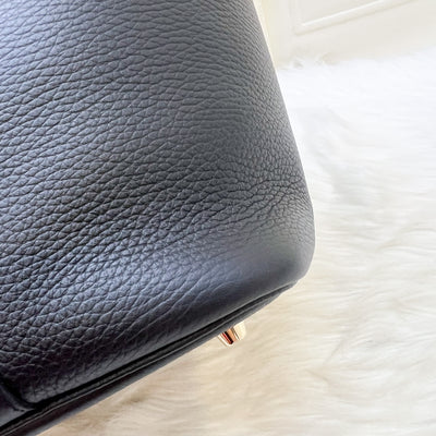 Hermes Picotin 22 in Noir Black Clemence Leather and GHW