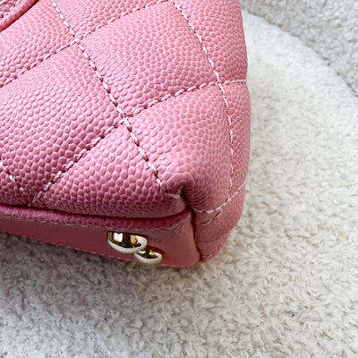 Chanel Small (24cm) Coco Handle in 20A Pink Caviar and LGHW