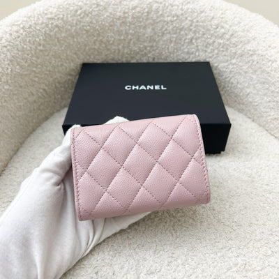 Chanel Small Trifold Compact Wallet in Pink Caviar and LGHW