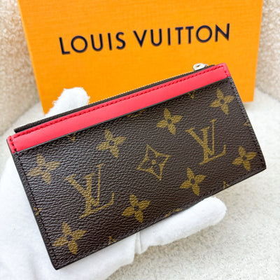 LV Card Holder / Zippy Coin Purse in Monogram and Red Canvas and SHW