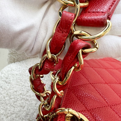 Chanel Petite Shopping Tote PST in Red Caviar GHW