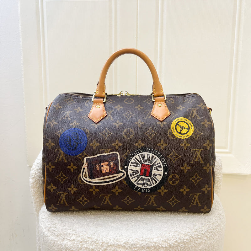 LV World Tour Speedy Bandouliere 30 in Monogram Canvas and GHW