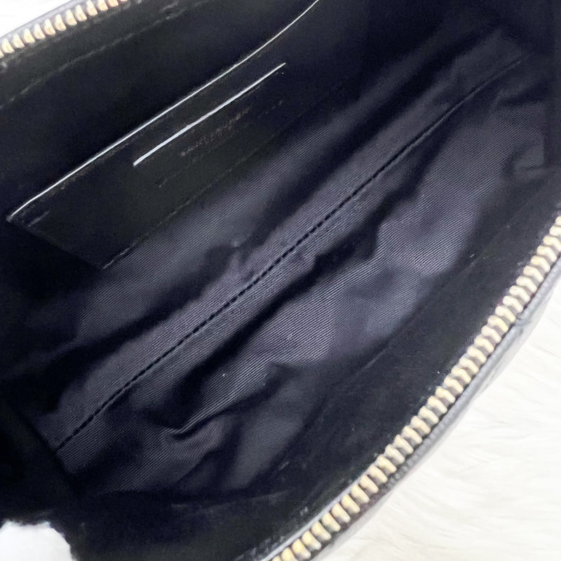 Saint Laurent YSL Icare Maxi Tote Bag in Black Lambskin and AGHW