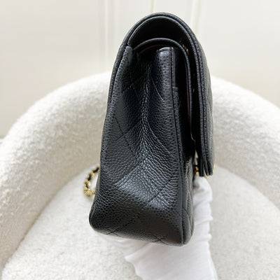 Chanel Medium Classic Flap CF in Black Caviar and GHW