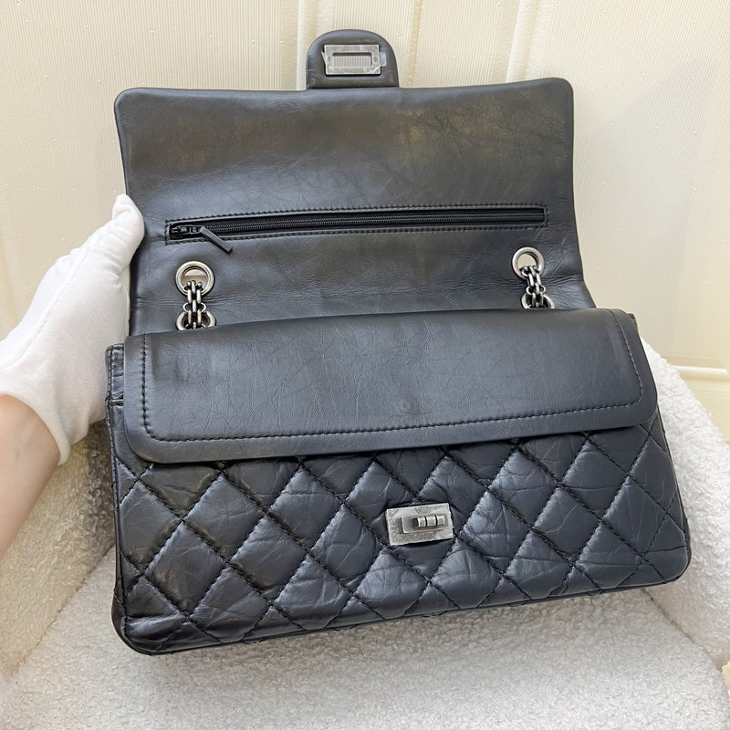 Chanel 2.55 Reissue 226 Flap in Black Distressed Calfskin and RHW