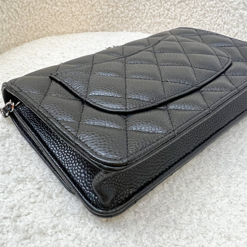 Chanel Classic Wallet on Chain WOC in Black Caviar and SHW