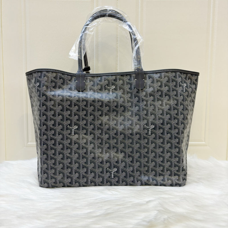 Goyard Saint Louis PM Tote in Gris Grey Goyardine Canvas