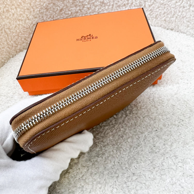 Hermes Silk in Wallet in Gold Epsom Leather and GHW