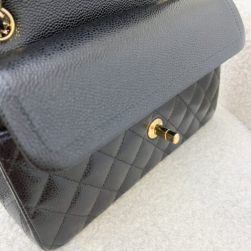 Chanel Small Classic Flap CF in Black Caviar and GHW