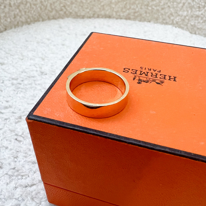 Hermes Bague Collier De Chien CDC H PM Ring in 18K Rose Gold Sz 54