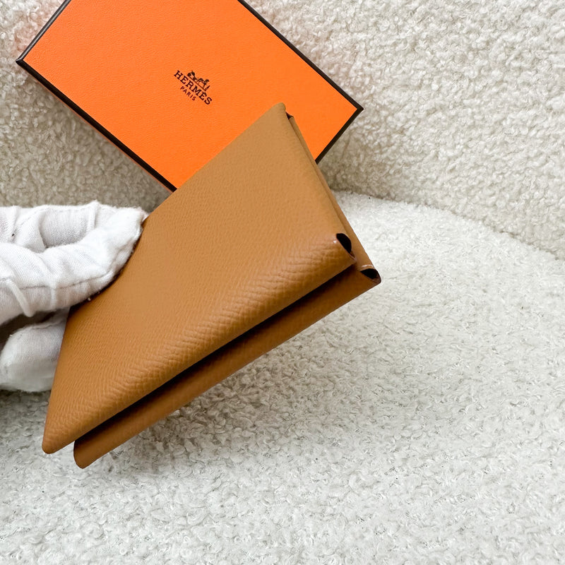 Hermes Calvi Duo in Gold Epsom Leather and PHW