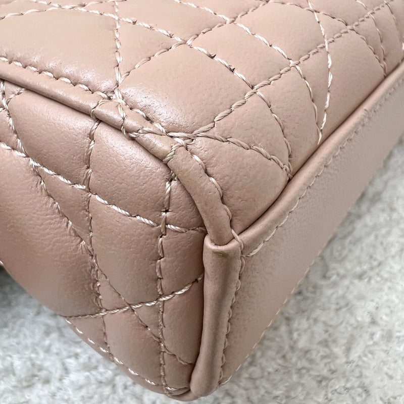 Dior Micro Lady D-Joy Bag in Rose des Vents Cannage Lambskin and LGHW (Model: S0910ONGE, Colour: M49P)