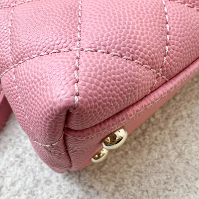 Chanel Small (24cm) Coco Handle in 20A Pink Caviar and LGHW