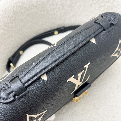 LV Pochette Metis East West in Black and Creme Giant Monogram Empreinte Leather and GHW