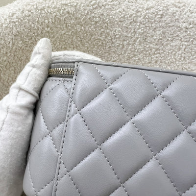 Chanel Pearl Crush Small Vanity in 21B Grey Lambskin and AGHW (Model: AP2303)