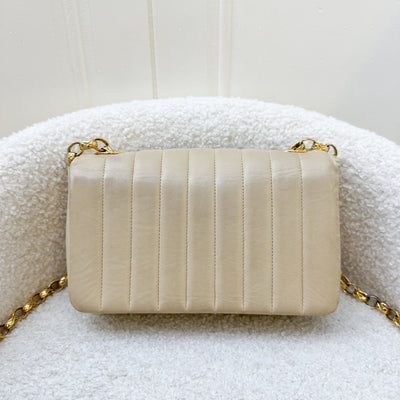 Chanel Vintage Mini Bijoux Chain Flap in Beige Lambskin and 24K GHW