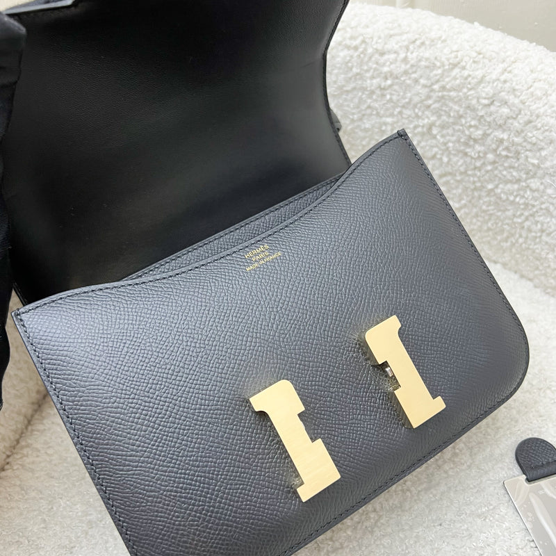 [Stamp K - July 2025] Hermes Constance 18 Mini (Mirror Version) in Noir Black Epsom Leather and Brushed GHW