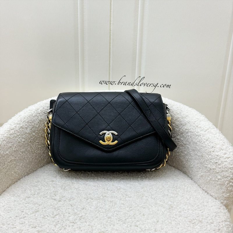 Chanel Casual Trip Flap in Black Calfskin and 3 Tone HW