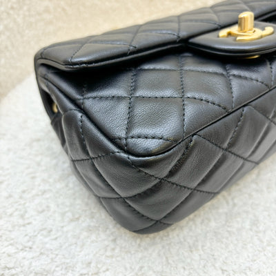 Chanel Pearl Crush Mini Rectangle Flap in Black Lambskin and AGHW