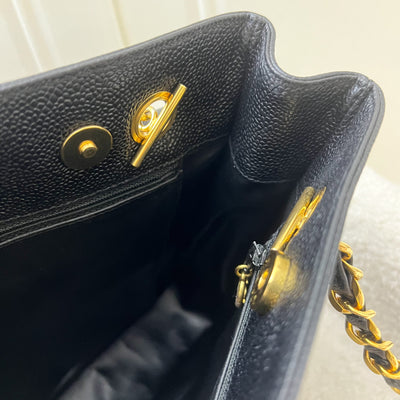 Chanel Vintage Shoulder Bag in Black Caviar and 24K GHW