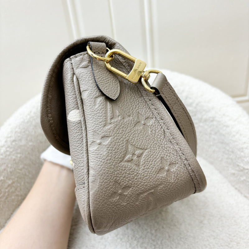 LV Diane PM in Tourterelle (Grey) / Creme Giant Monogram Empreinte Leather and GHW