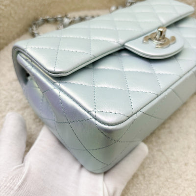 Chanel Mini Rectangle Flap in 21K Iridescent Blue Calfskin and SHW