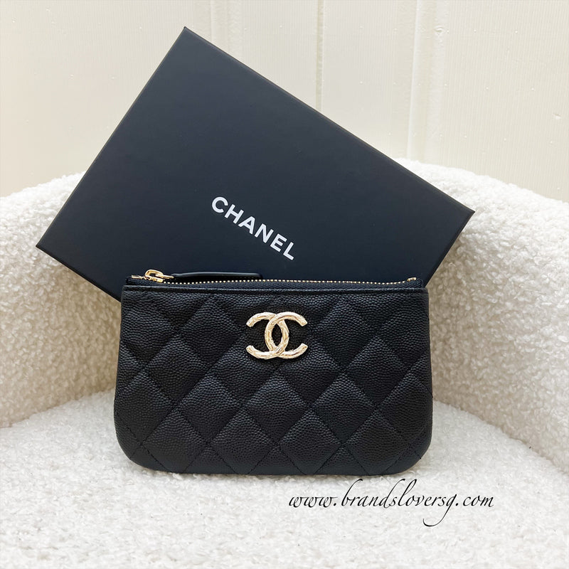 Chanel 24S Seasonal Logo Mini O Case in Black Caviar and LGHW