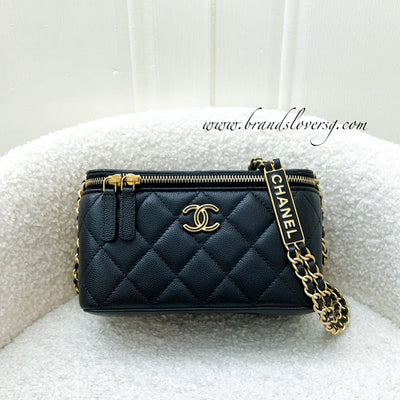 Chanel 23K Small Vanity in Black Caviar and AGHW