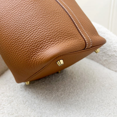 Hermes Picotin 18 in Gold Clemence Leather and GHW