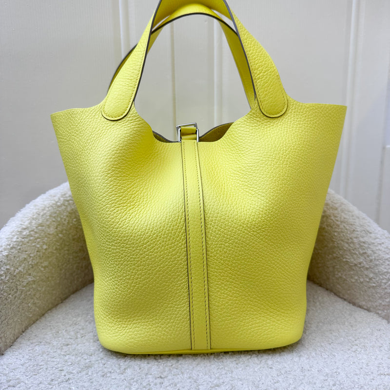 Hermes Picotin 22 in Yellow Clemence Leather and PHW