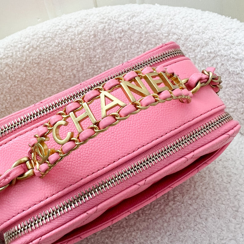 Chanel "Pick Me Up" Vanity Case in Pink Caviar and AGHW