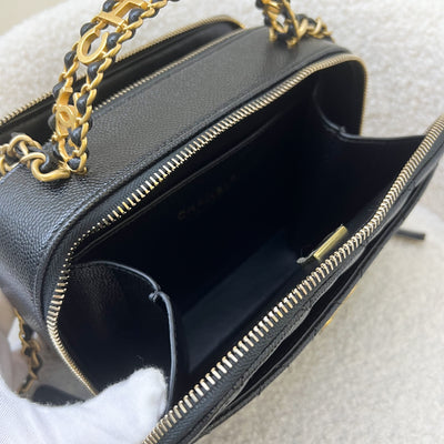 Chanel 22S "Pick Me Up" Vanity Case in Black Caviar AGHW