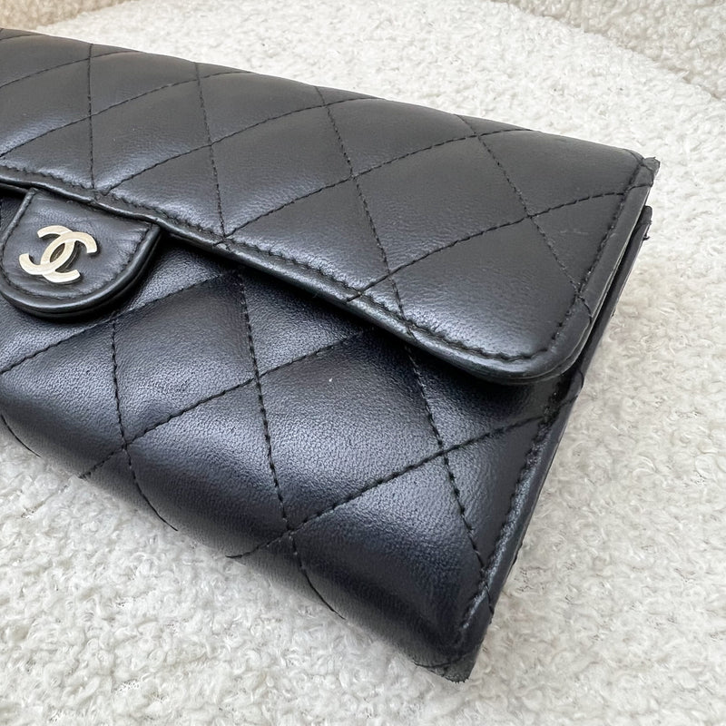 Chanel Classic Long Wallet in Black Lambskin and SHW