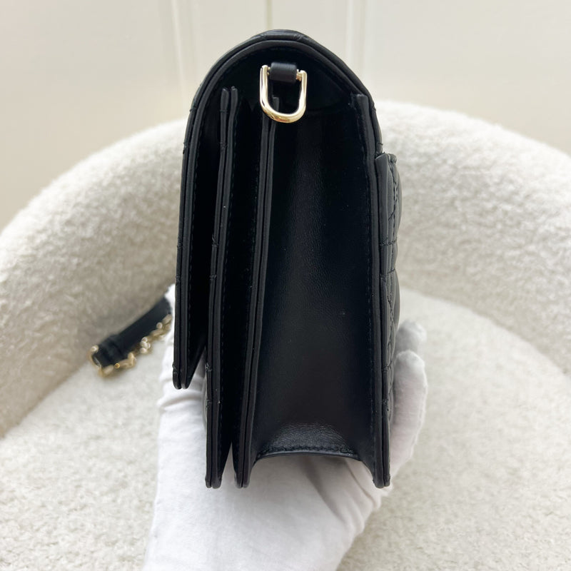 Dior My Dior Top Handle Bag in Black Cannage Lambskin and GHW