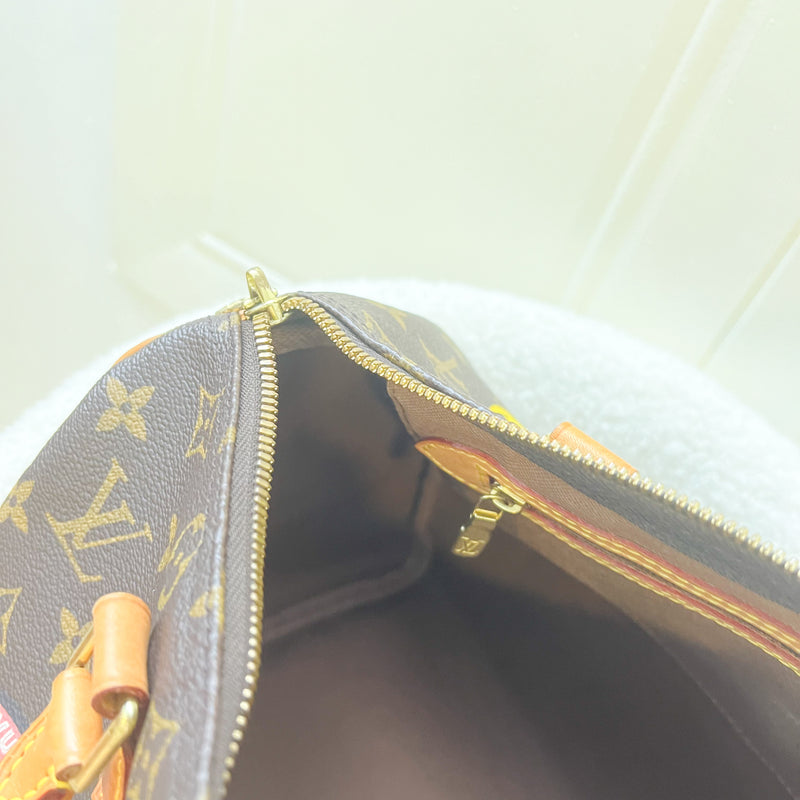 LV World Tour Speedy Bandouliere 30 in Monogram Canvas and GHW