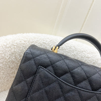 Chanel Top Handle Mini Rectangle Flap in 21S Black Caviar Aged GHW