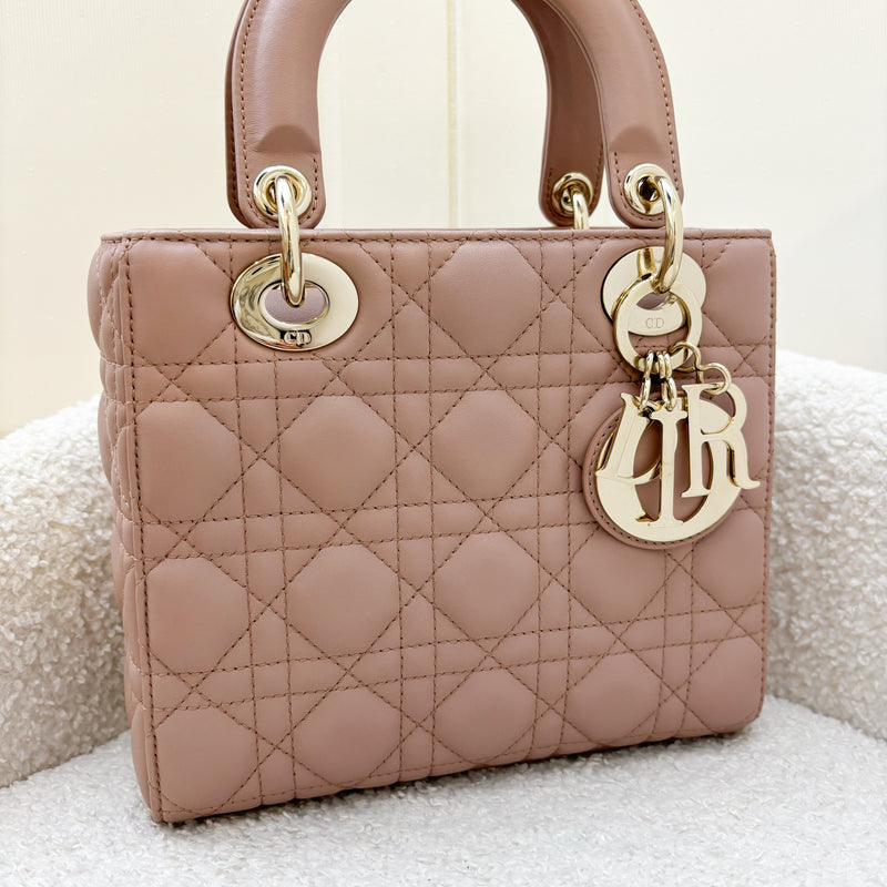 Dior Lady Dior ABCDior Small Bag in Blush Pink Lambskin and LGHW